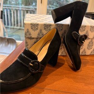 NWT Elegant Black Suede Women's Heels